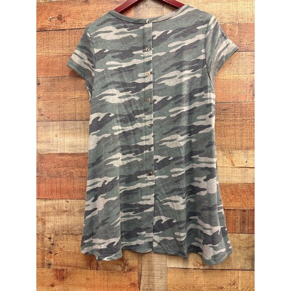 Coin 1804 Los Angeles Camouflage Short Sleeve Top XL - Picture 5 of 6